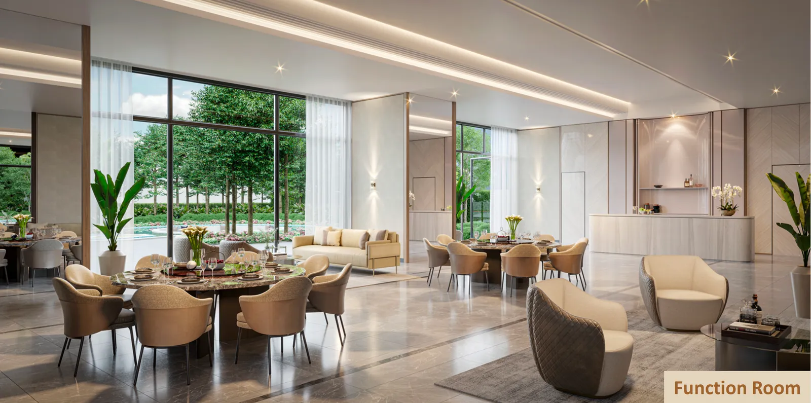 Private function room with gourmet kitchen