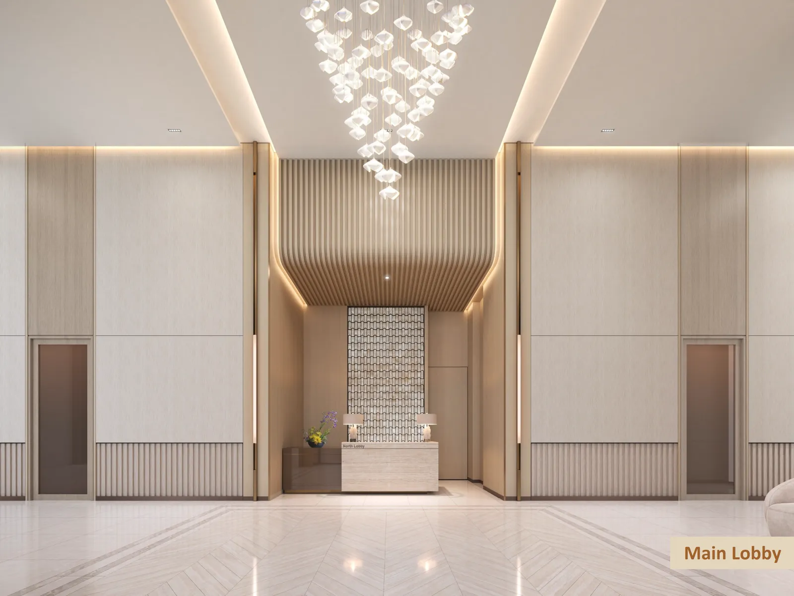 Grand residents' lobby at Imperial Residences