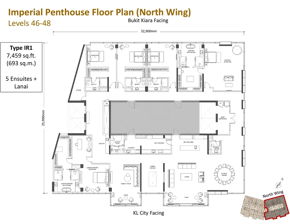 IR1 5 Bedrooms (Imperial Penthouse) floor plan