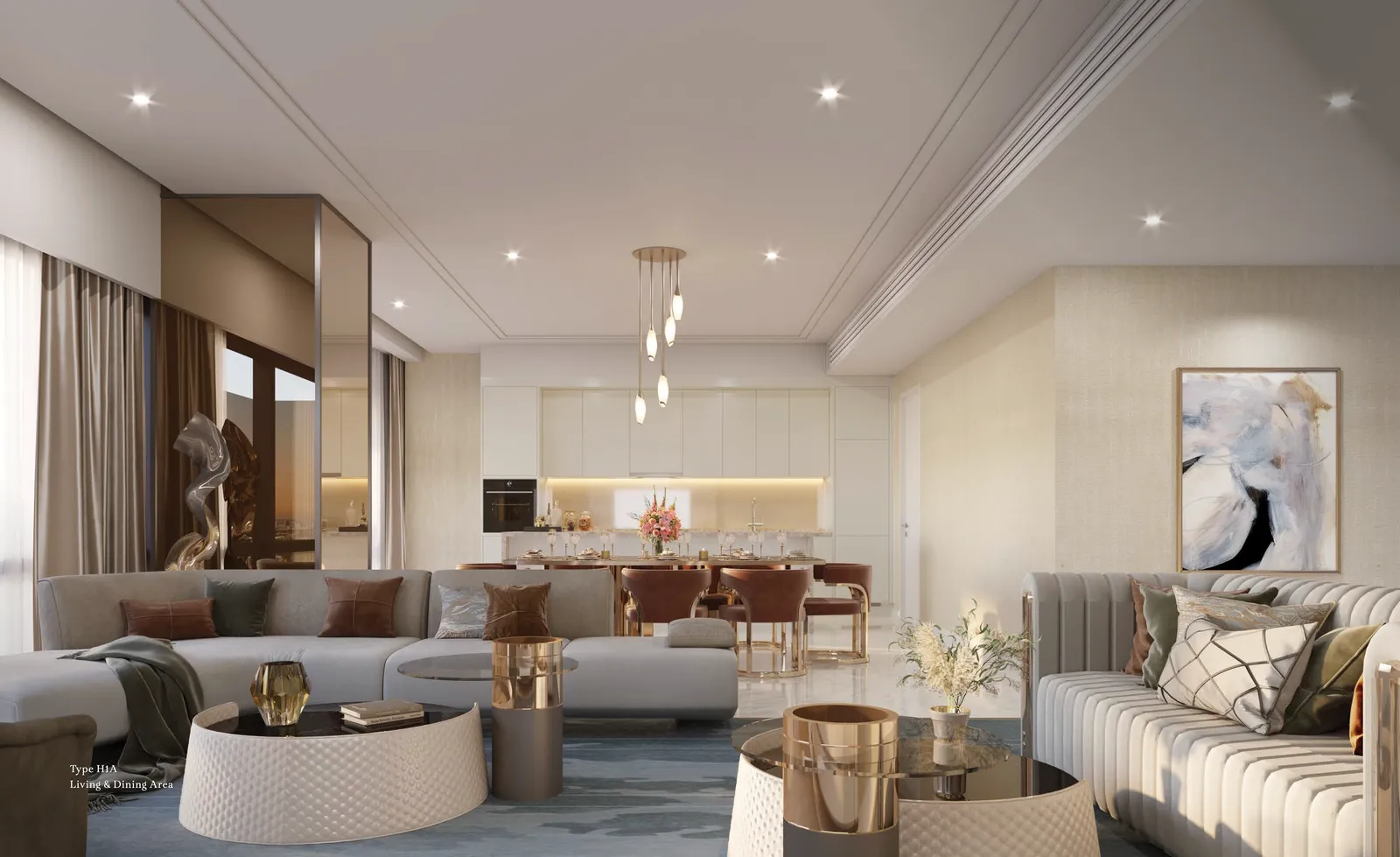 Type H1A living and dining, Imperial Residences