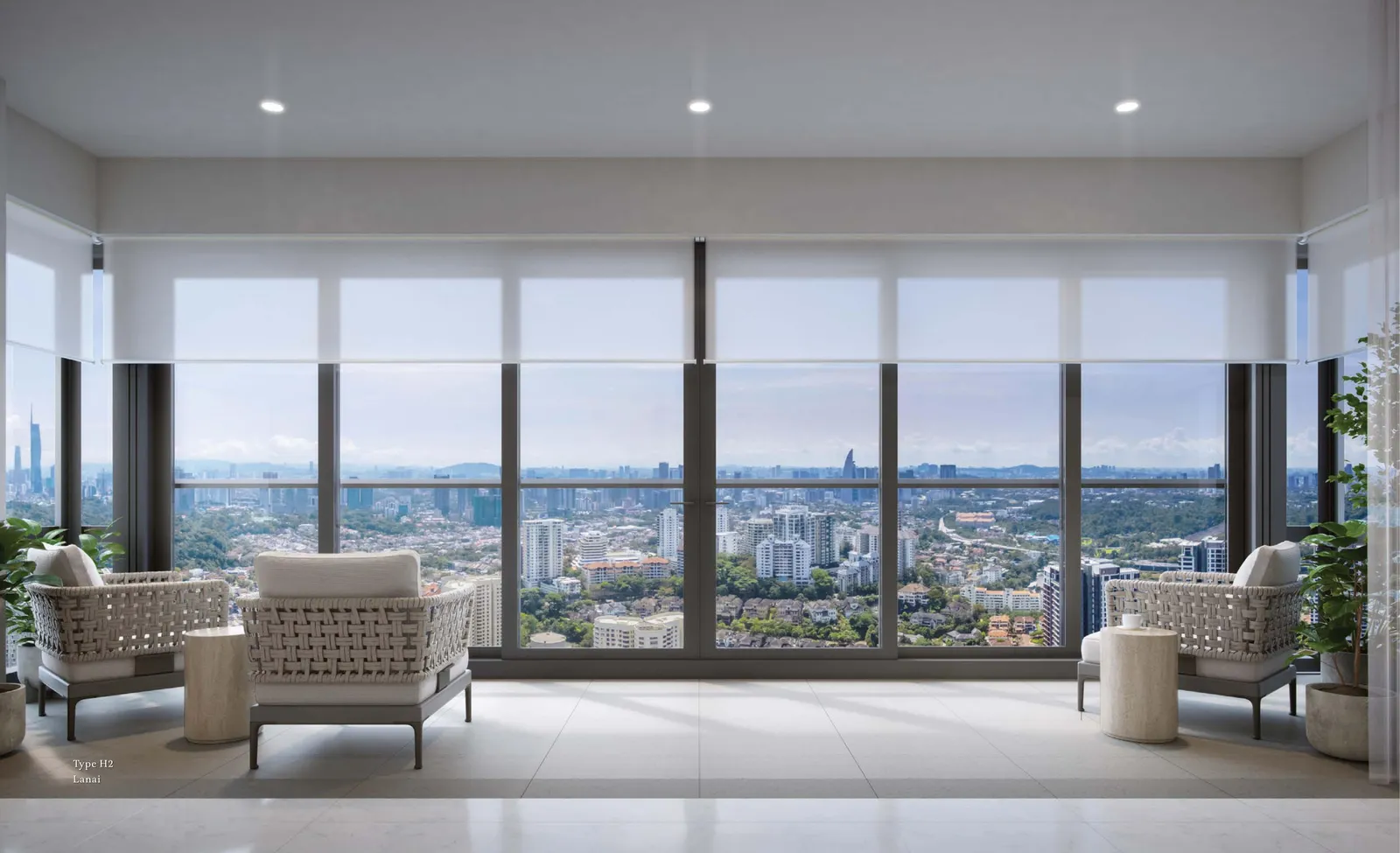 Type H2 lanai with Kuala Lumpur skyline view