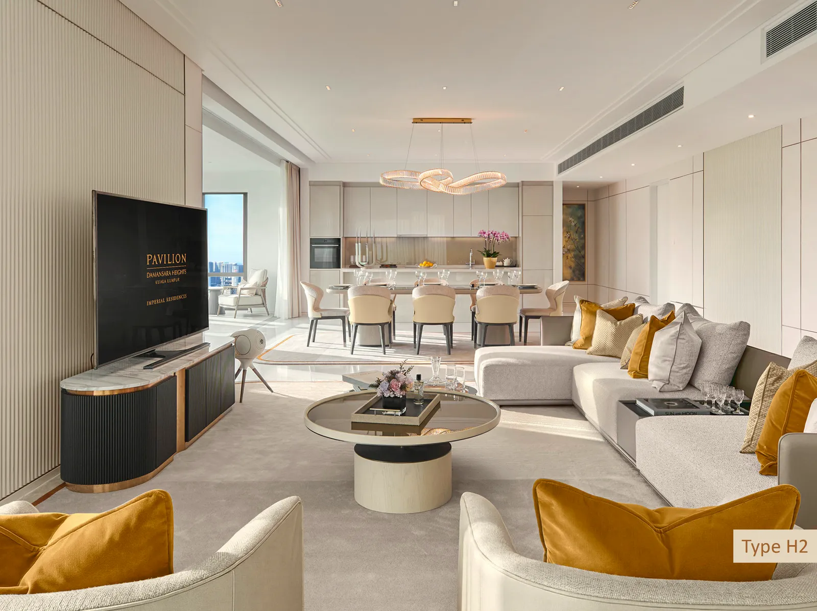 Type H2 living and dining, Imperial Residences